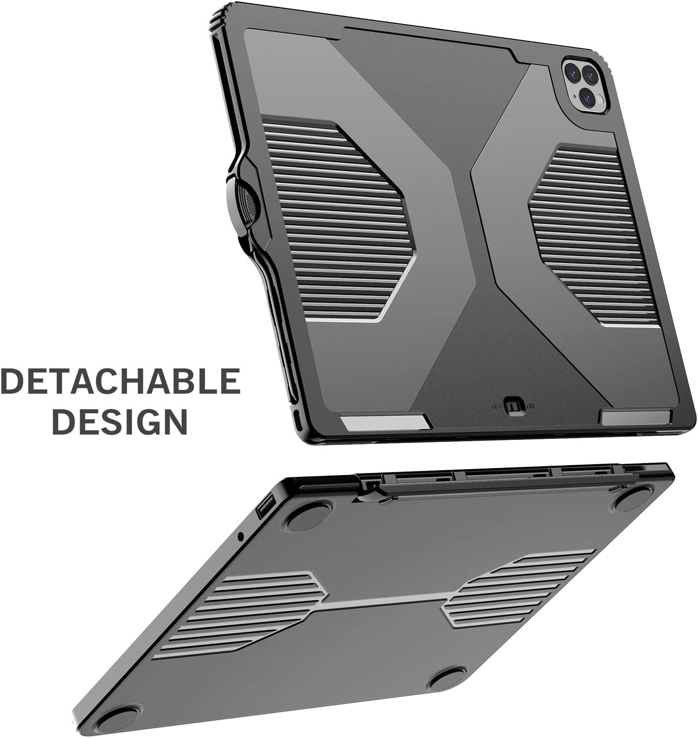 CHESONA iPad Pro 11 Case 2020 with Keyboard, 5-in-1 USB-C Hub, 7 Color Backlit - Pencil Holder - Smart Magic Keyboard for 11-inch iPad Pro (2020/2018 2nd/1st Generation), Black