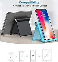 Vista 2 de Soporte para teléfono celular, soporte para teléfono celular, soporte ajustable para teléfono de escritorio, soporte plegable para teléfono móvil