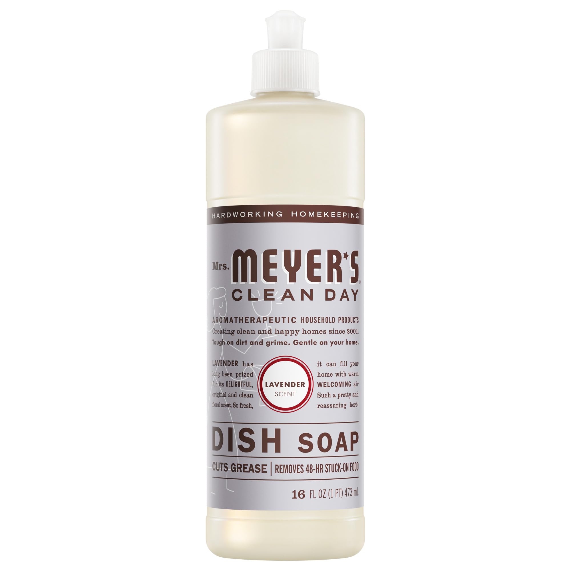 Mrs. Meyer's Clean Day Dish Soap, Lavender, 16 Ounce Bottle