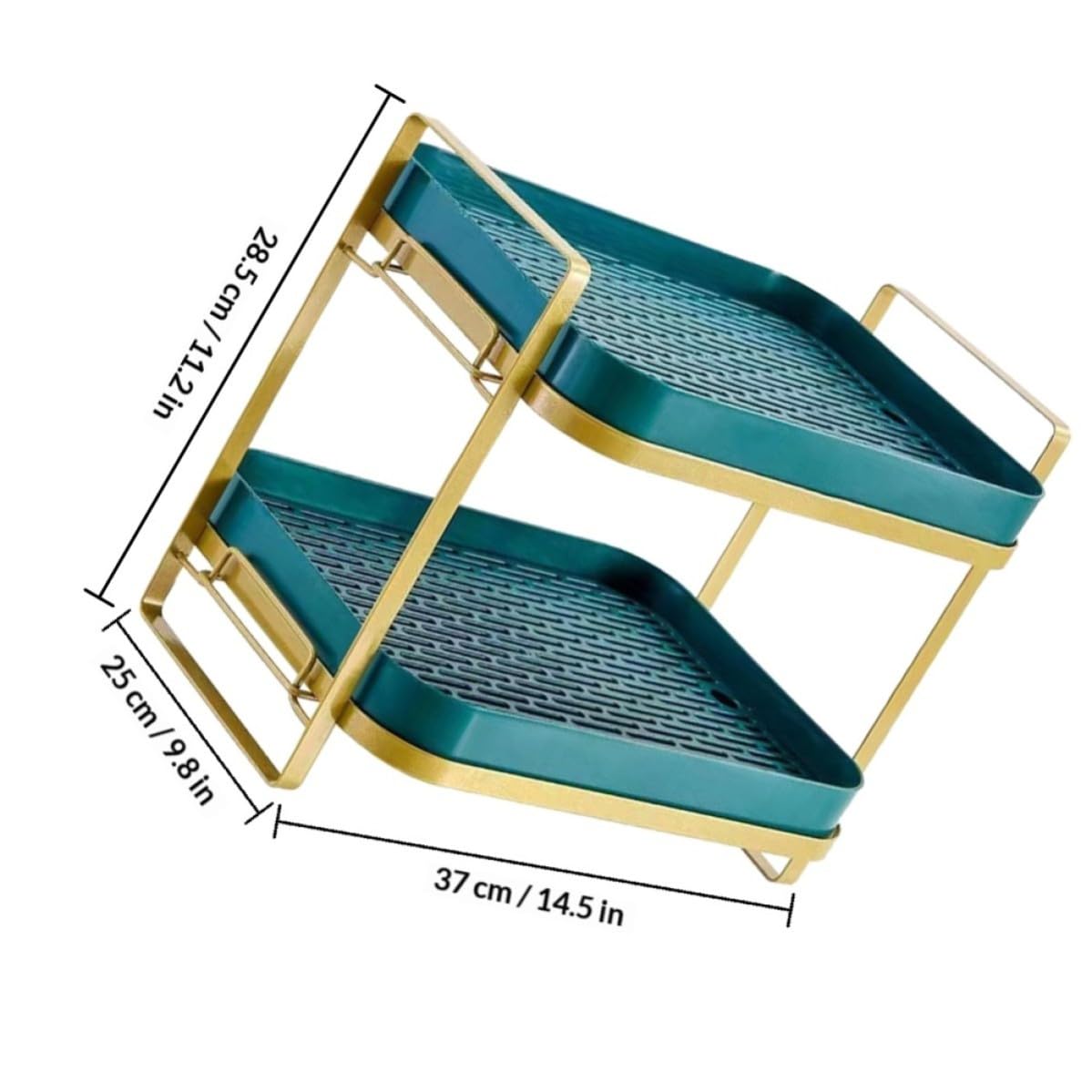 Porte-gobelets Empilables à 2 Niveaux en Acier au Carbone Vert