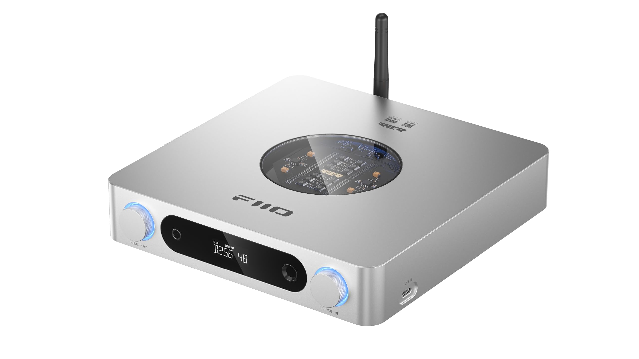 FiiO K13 R2R DAC desktop e amplificatore per cuffie, DAC R2R a 24 bit ad alta fedeltà, potente uscita da 2400 mW, streaming Bluetooth LDAC, doppia alimentazione, PEQ a 10 bande, uscita audio XLR e RCA