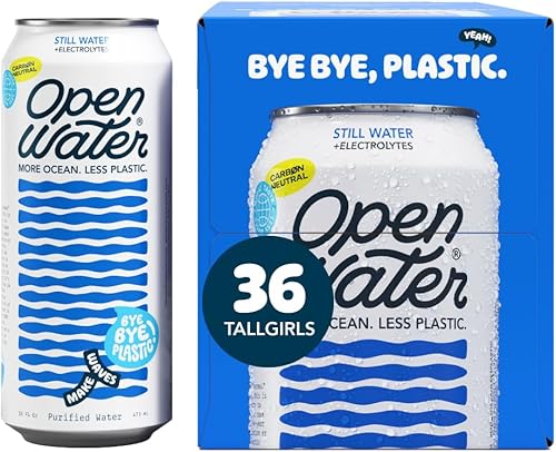 Miniatura 5 de Open Water Still - Latas Tallgirl de 16 onzas (paquete de 12)  Sin BPA y ecológicas (16 onzas - 12 unidades)