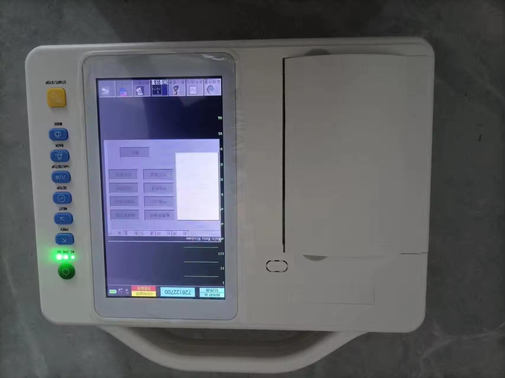 Monitor Ekg/Ekg, Przenośny 3-Kanałowy Aparat Ekg, Cyfrowy Monitor 12-Odprowadzeniowy Z Ekranem Dotykowym, Automatyczna Analiza I Eksport Danych, Do Monitorowania Parametrów życiowych