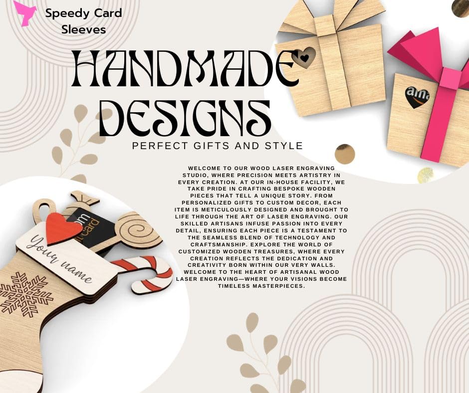 Amazon.com: Urbalabs Personalized Gift Box Polkadots or Solid Wood Gift  Card Holder Happy Birthday Holidays Custom Gift Card Sleeves Wooden Engraved  Wood Gift Card Box Money Holders Painted : Office Products