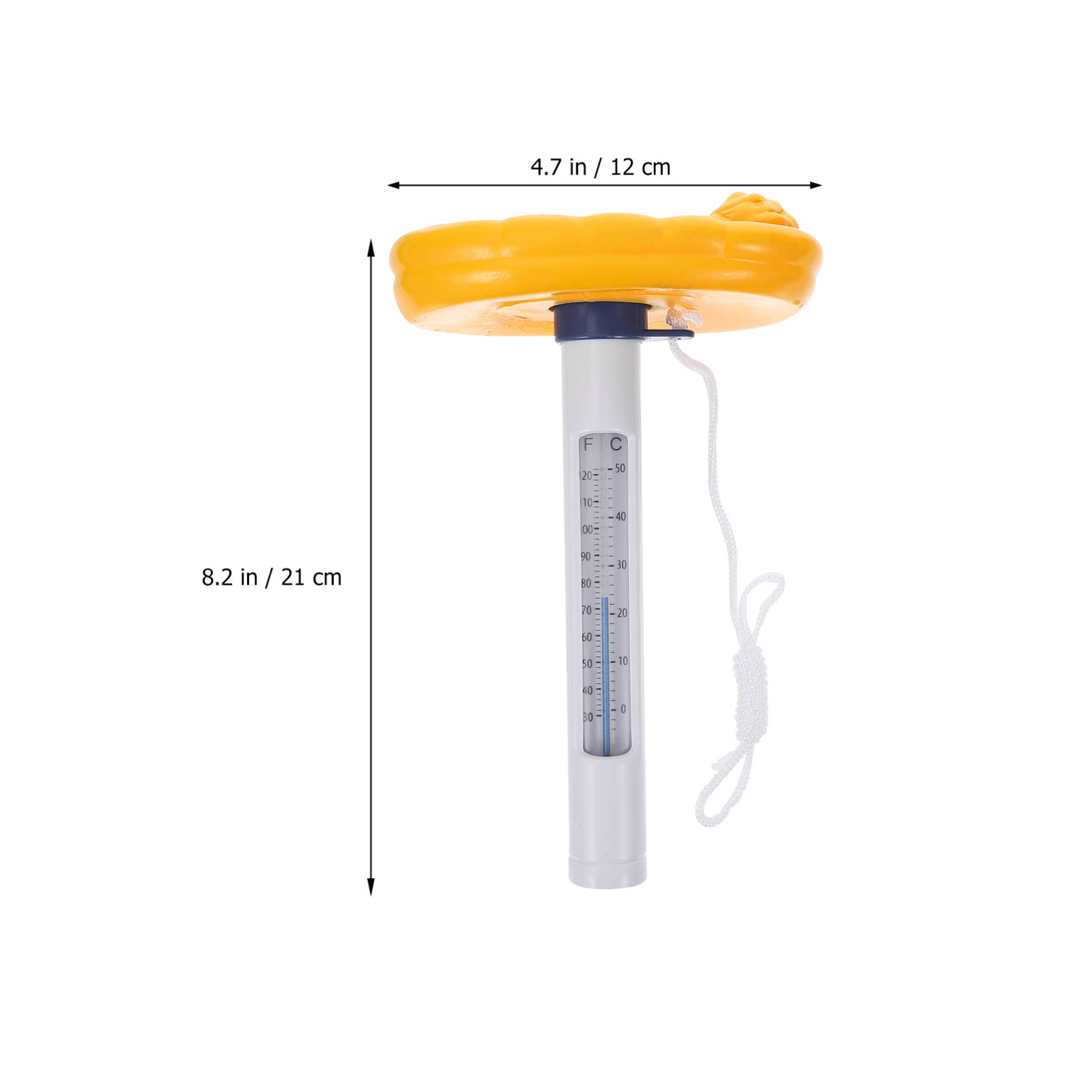 Kisangel 2 Pezzi Termometro Galleggiante per Piscina e Misuratore Temperatura con Display Fahrenheit Pratico e Resistente Include per Facile Bagnarsi