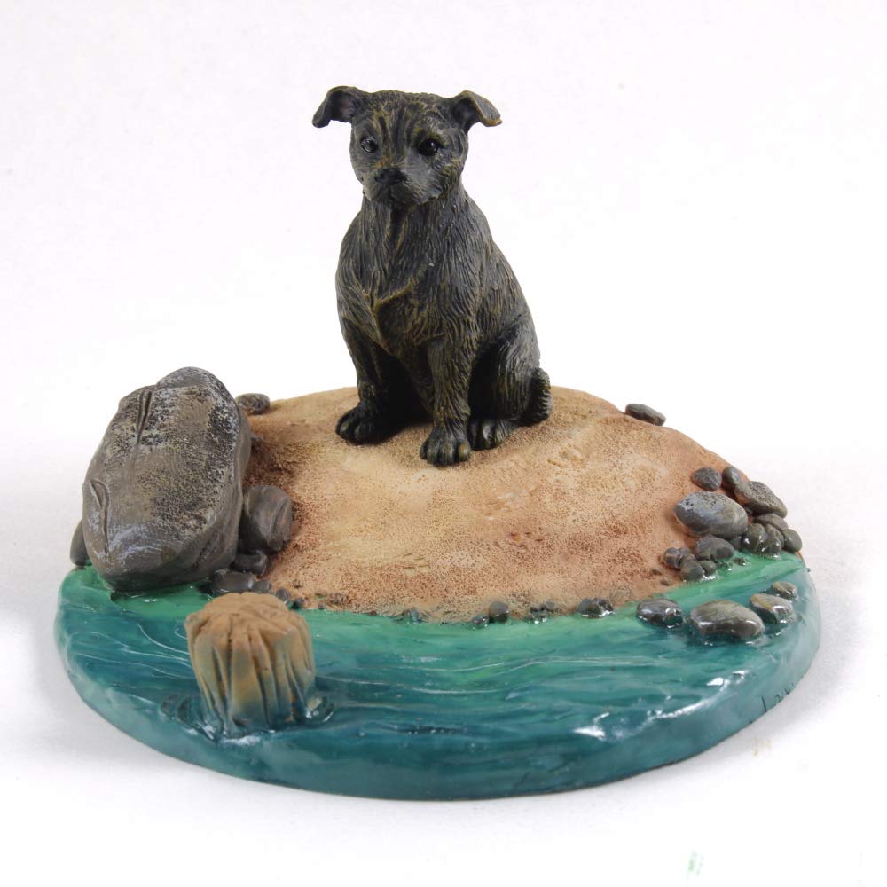 Conversation Concepts Everyday Life Collectible Staffordshire Bull Terrier Figurine- Adorable Lifelike Figurine- Home Desk Nursery Décor Sculpture, Statue