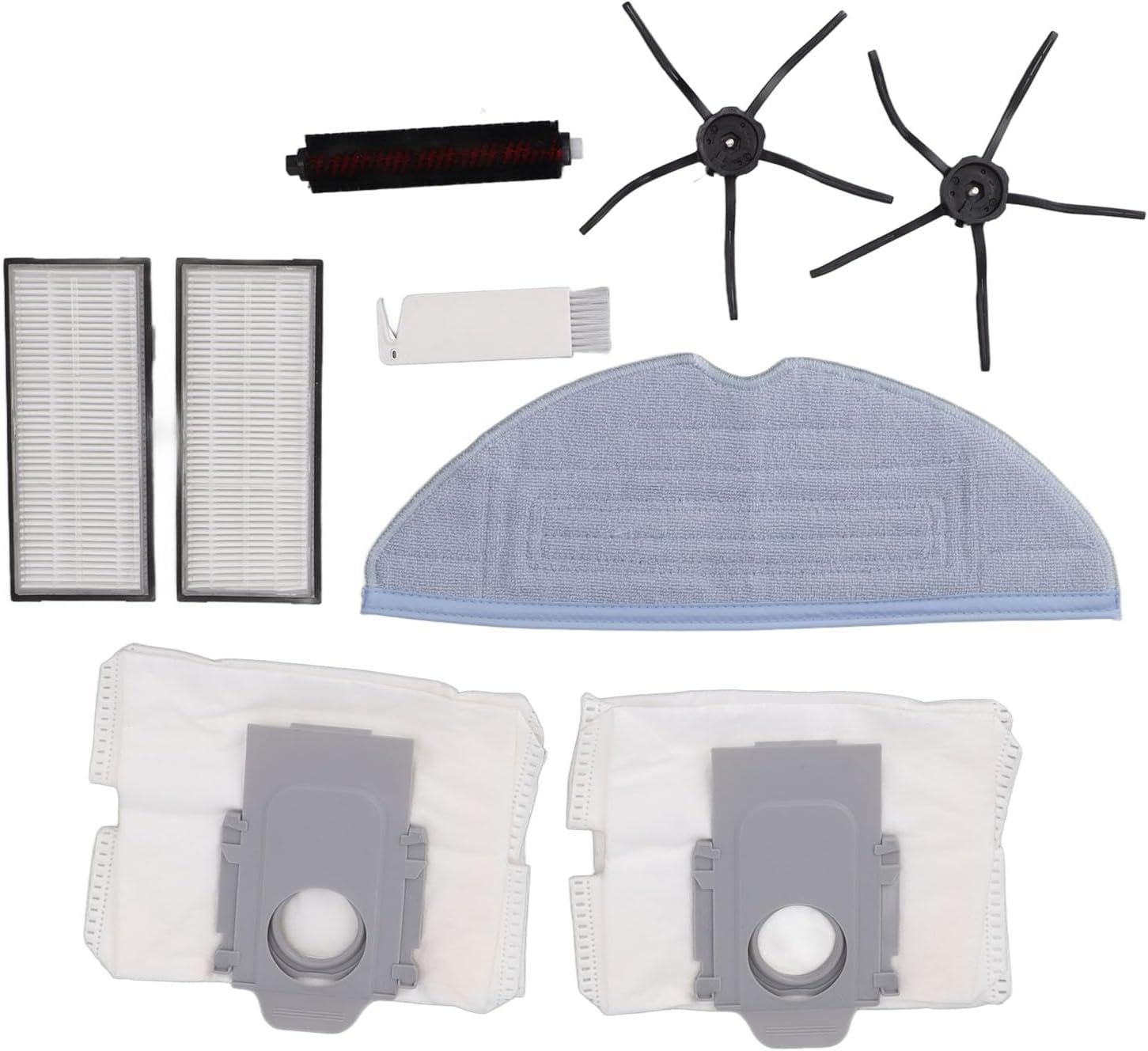 Sweeper Replacement Accessories Filters Dust Collecting Bags Side Brush Washable Mop Pad Cleaning Brush Compatible with Roborock G10S G10S Pro