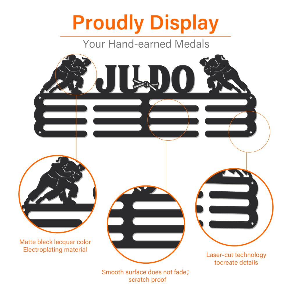 SUPERDANT Soporte para Medallas de Judo Femenino Estante de Exhibición para Más de 60 Medallas Colgador de Pared