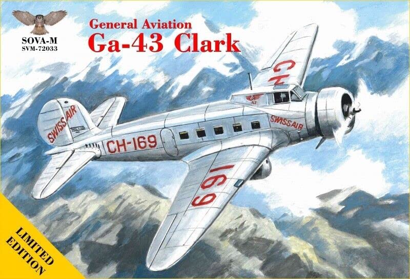 Maquette avion Ga-43 Clark Swissair Sova Model reproduction haut de gamme