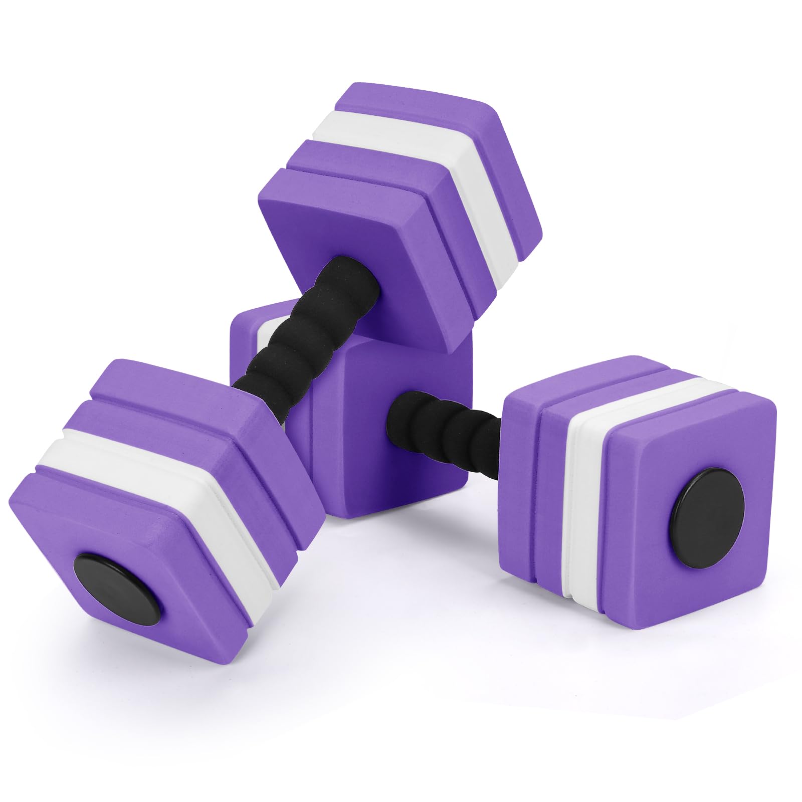 VAlinks Paquete de 2 mancuernas de ejercicio acuático, mancuernas de natación de espuma EVA de alta densidad para piscina, equipo de ejercicio acuático