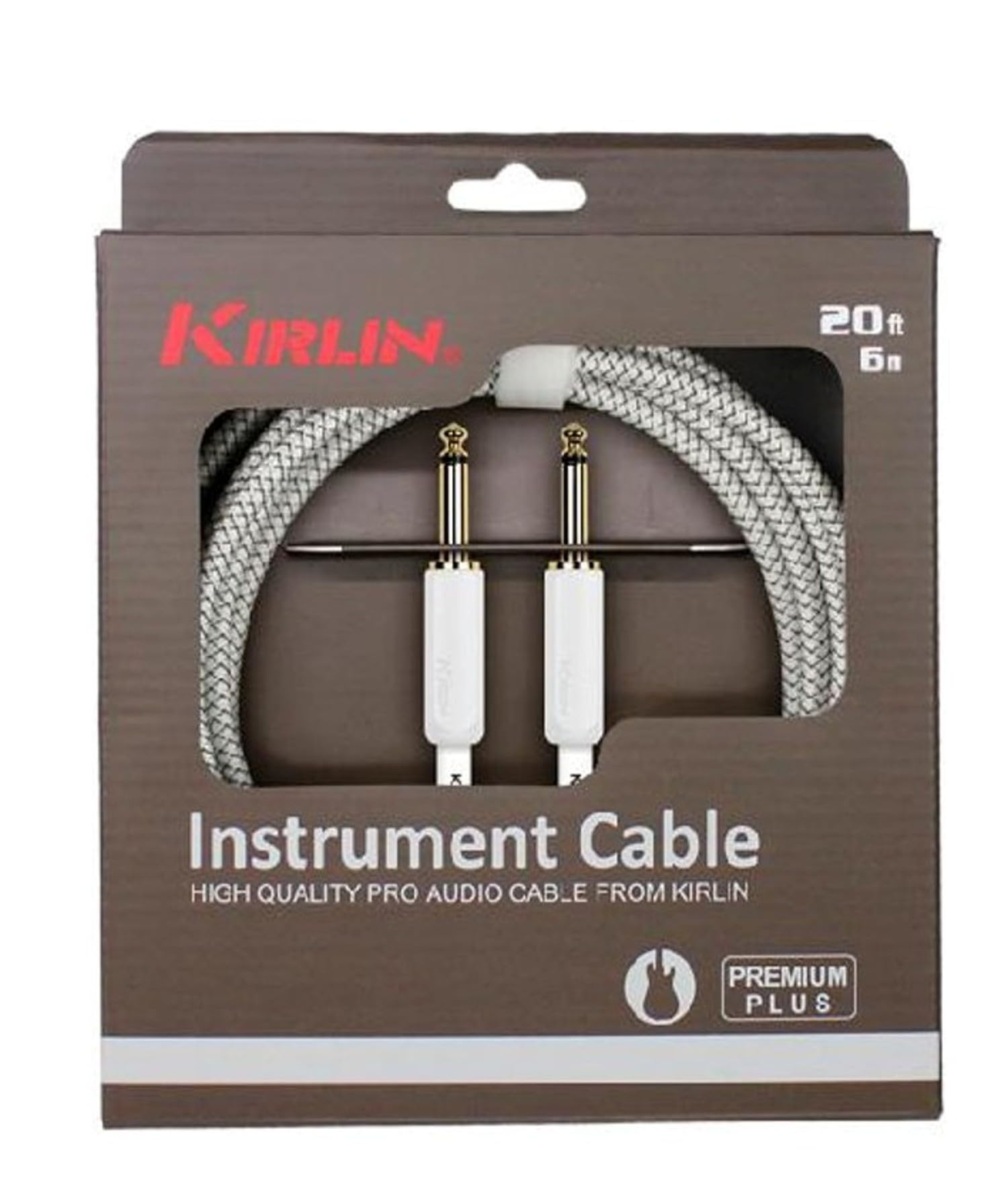 Kirlin Premium Plus Instrument Cable 6 Mtr Grid IWB-201WEG-6M-WT-picture-21