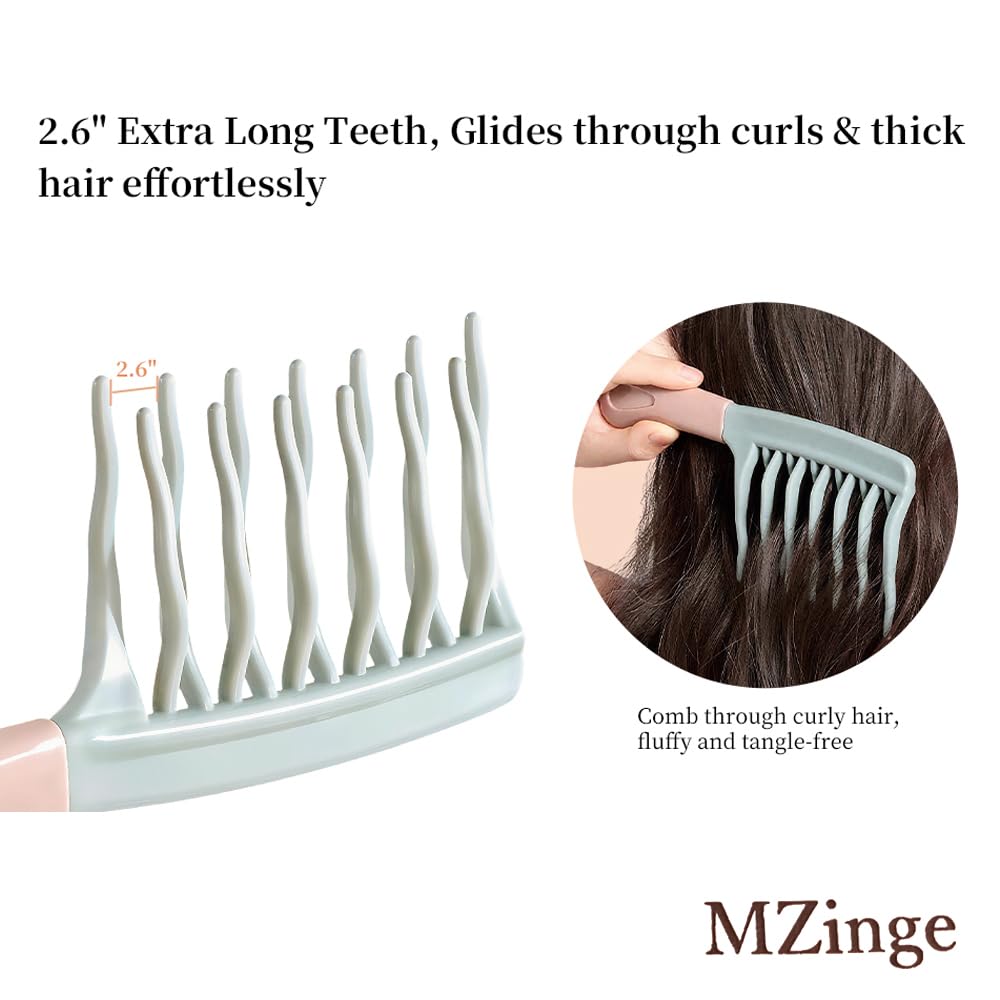 Upgraded Wide Tooth Comb for Curls Detangling Comb with Double Row Wavy Tooth for Curly/Wavy/Thick/Long/Wet & Dry Hair - Image 3