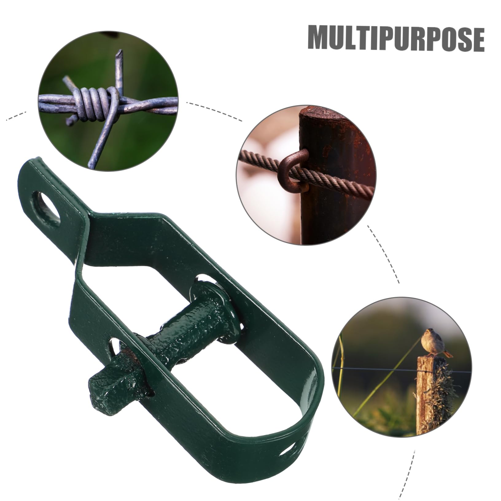 Toddmomy 4 Set Tendifilo Pianta Recinzione A Filo Chiave Tendicavi in ​​Acciaio Scherma Asta Tenditori di Filo Stringer della di Recinzione in Metallo Acciaio A3 Verde 2 Pezzi * 4
