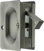 Premium Quality Mid-Century Pocket Door Passage Set in Antique Pewter