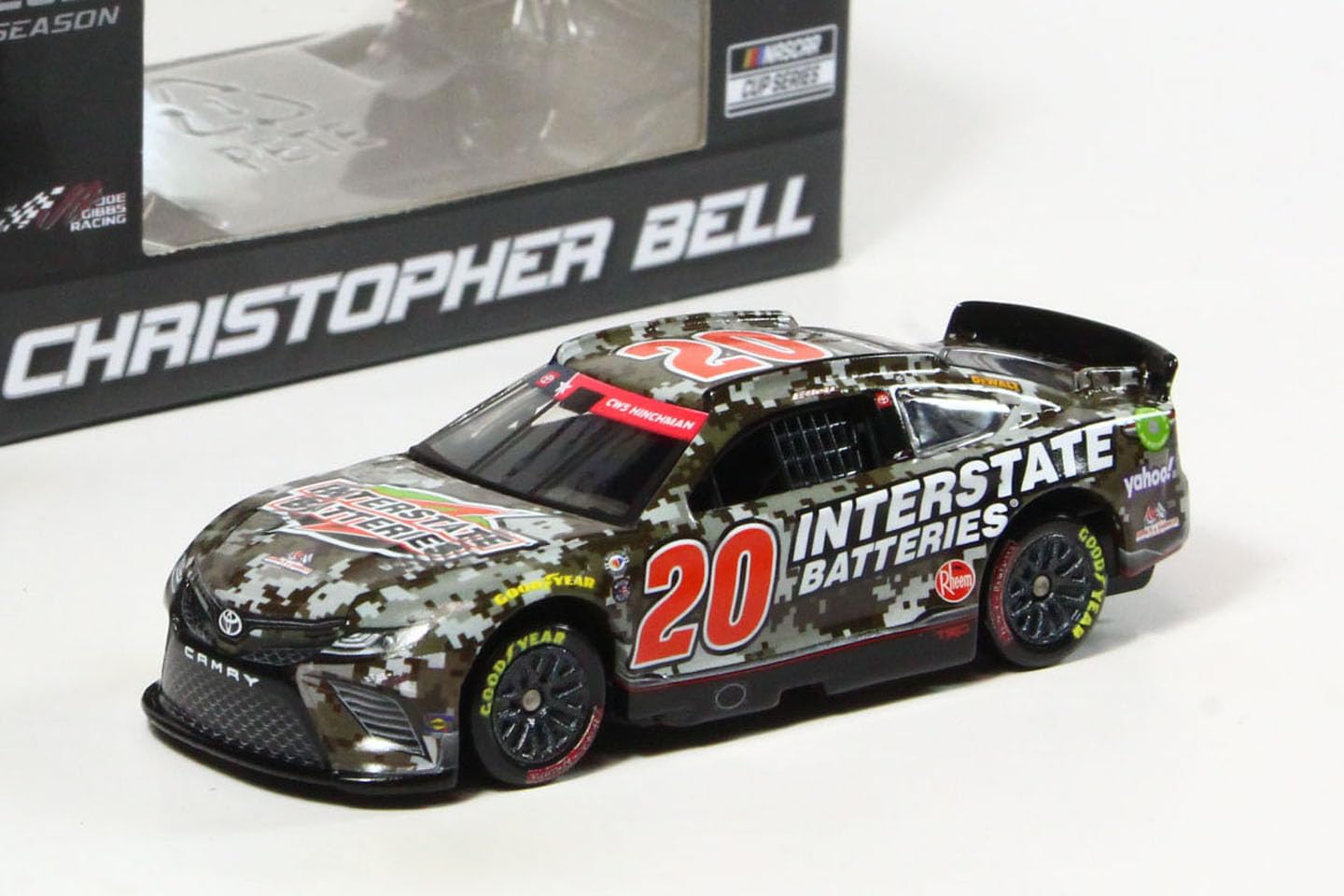 1/64 Nascar 2023 Christopher Bell #20 Interstate Batteries Camo Salutes Camry