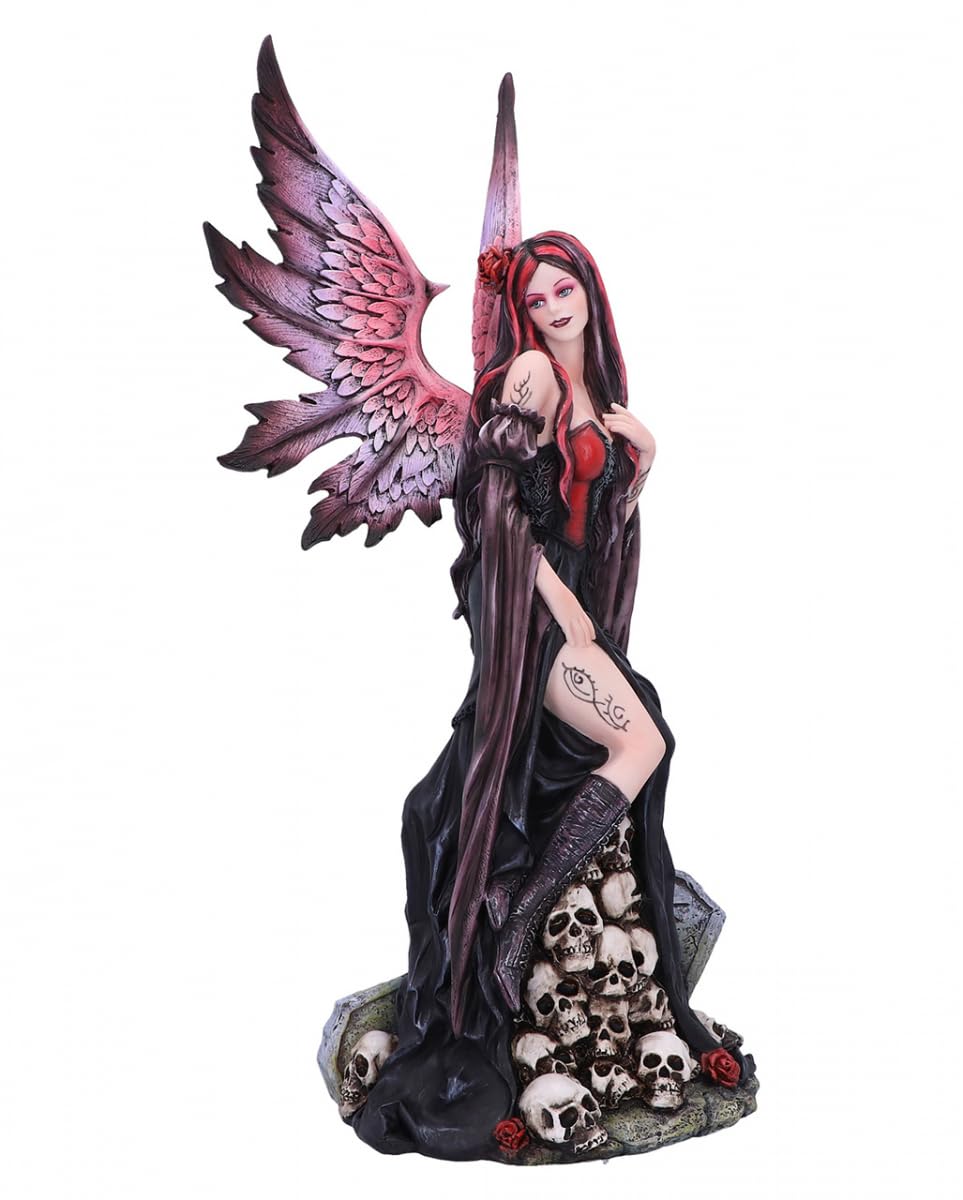 Horror-Shop Rose Fairy Figurine With Skulls 39cm