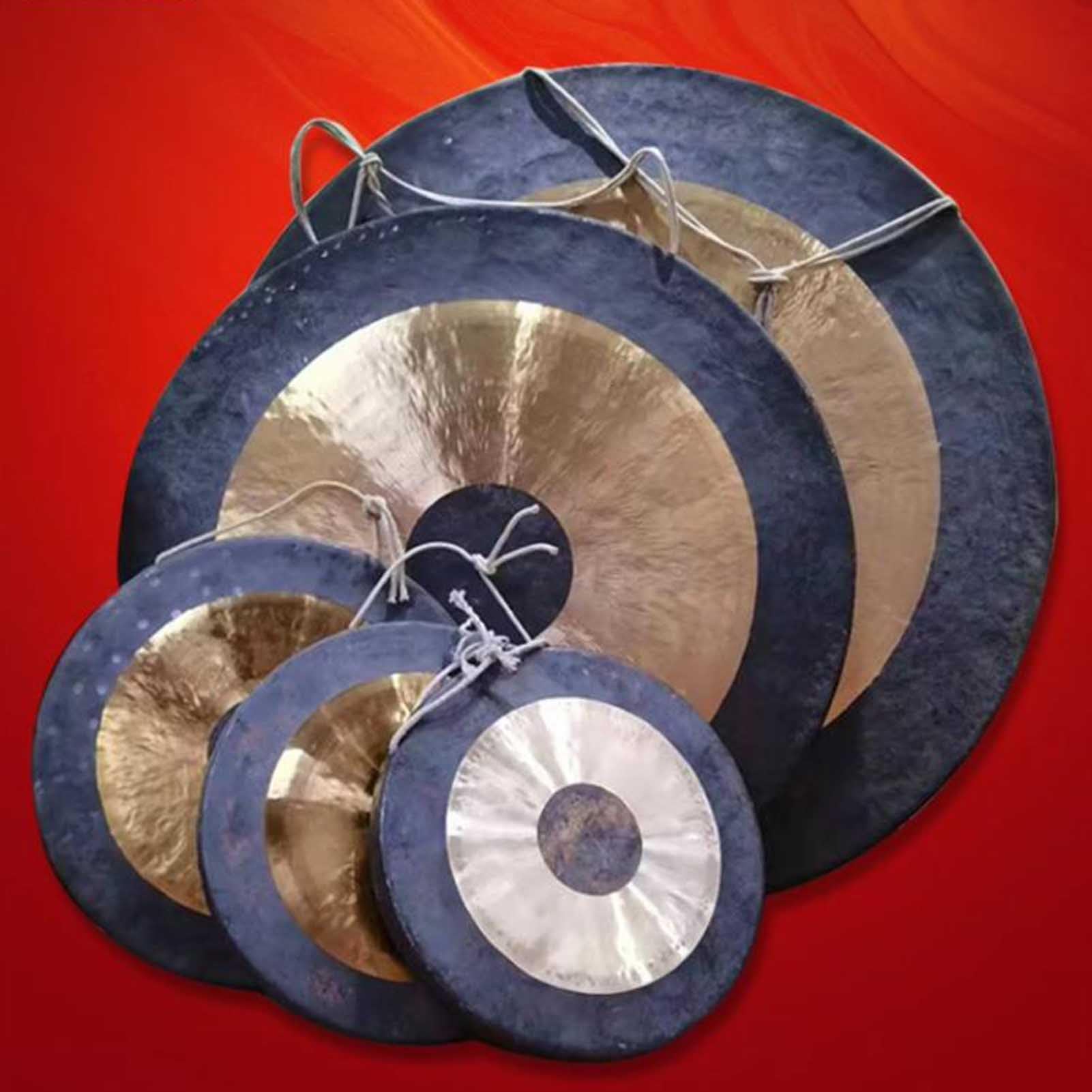 Tradizionale Feng Shui Gong con martello da gioco rotondo, tamburo cinese Chau Gong per un suono grande, ideale per meditazione e decorazioni