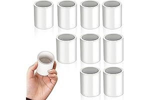 White PVC Pipe Couplings, 1’ PVC Pipe Slip Socket Fitting Adapter Connector, Pressure Pipe Fittings