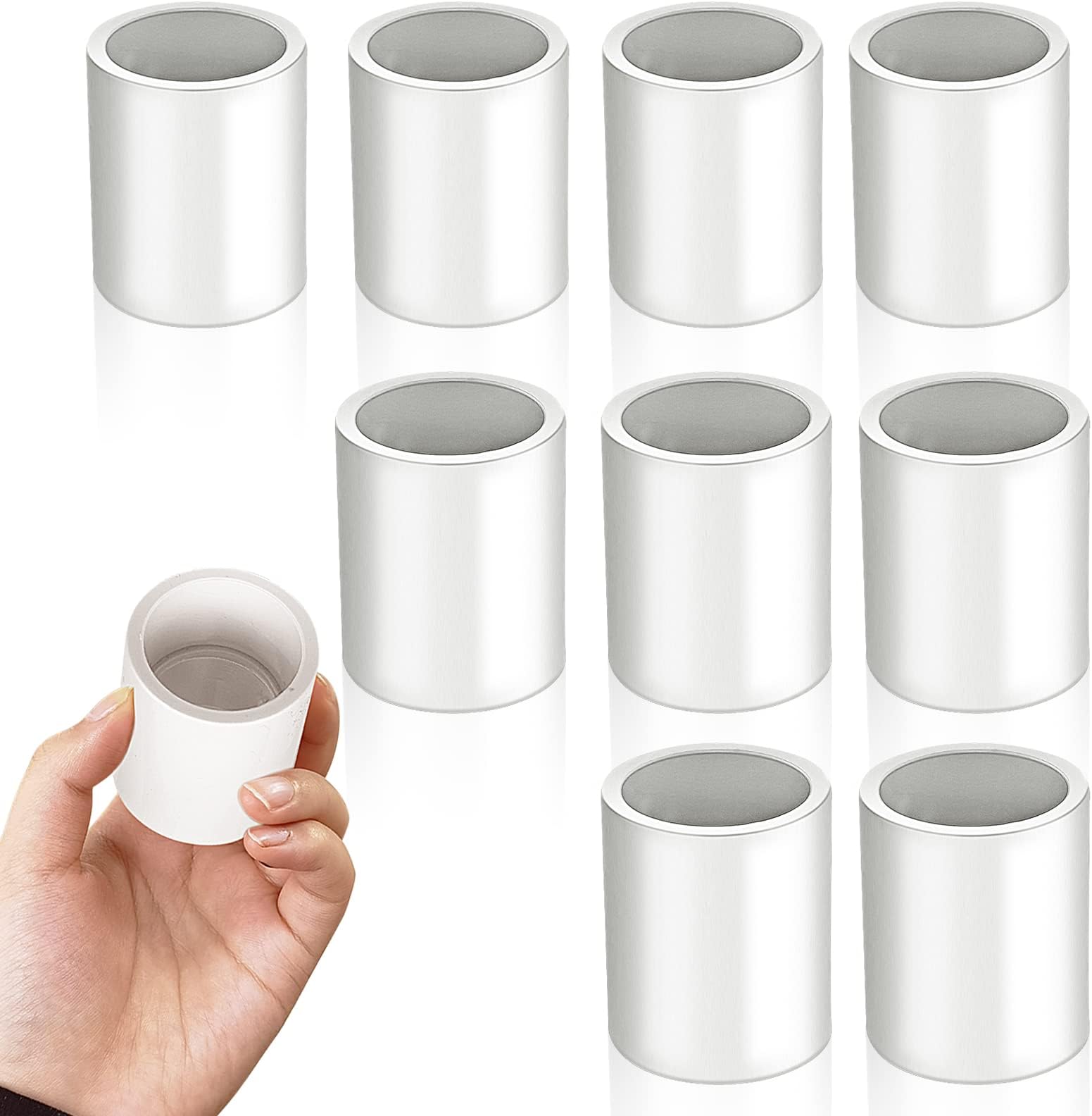 10Pcs White PVC Pipe Couplings
