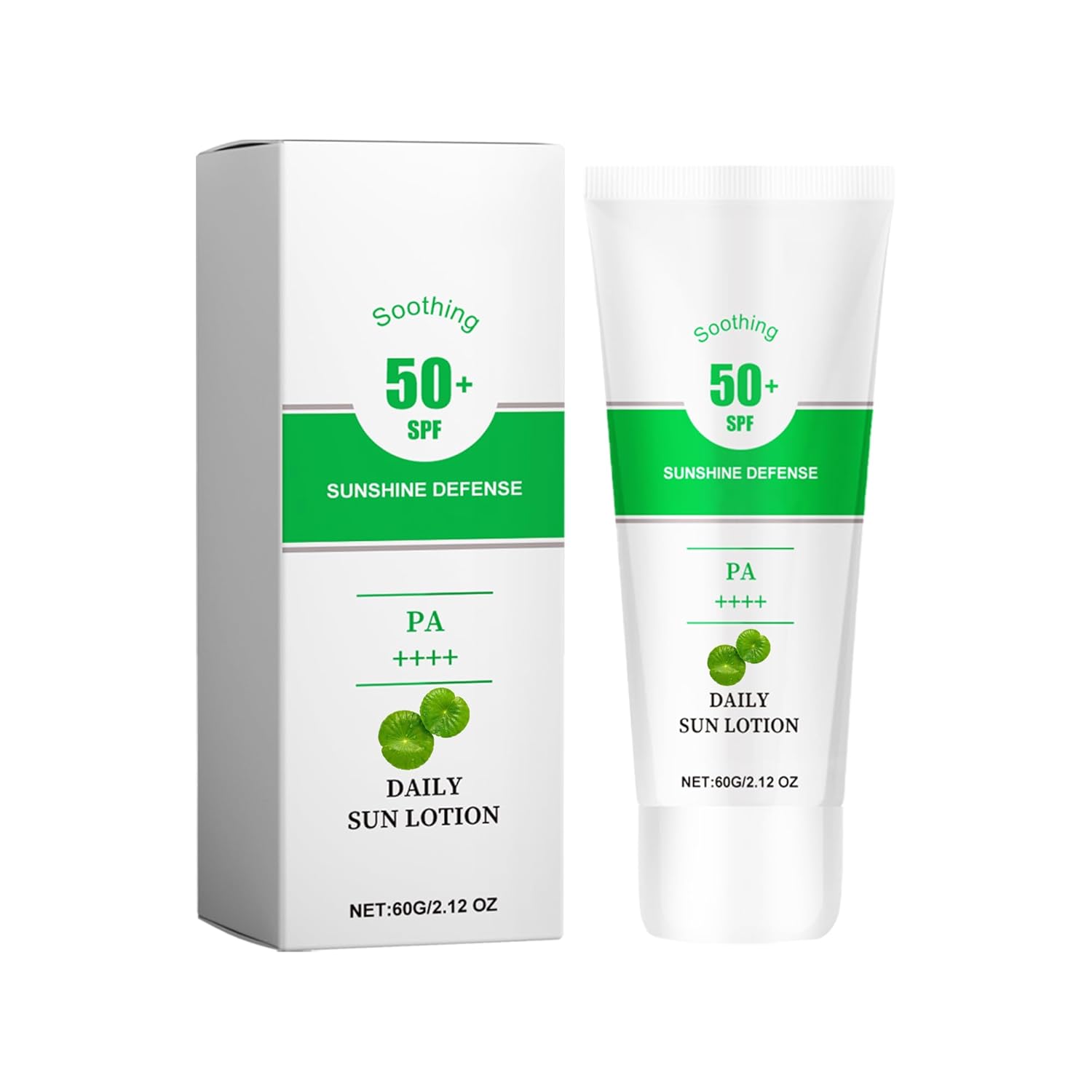 Gotu Kola Daily Sun Lotion SPF 50 PA++++, Lightweight Face Sunscreen for Hydration & Soothing, Non-Greasy Sun Protection for All Skin Types, 2.12 oz