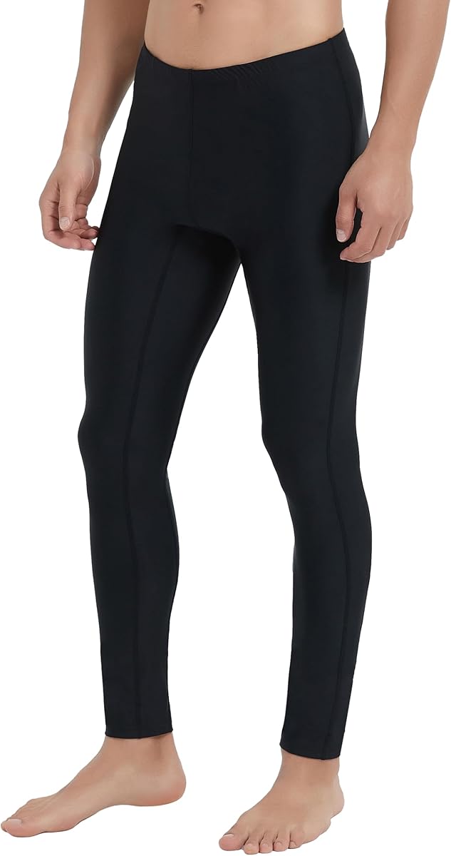 Ubestyle UPF 50+ Men's Active Surfing Water Leggings Swim Pants Swim Tights Beach Pants Sun Protective