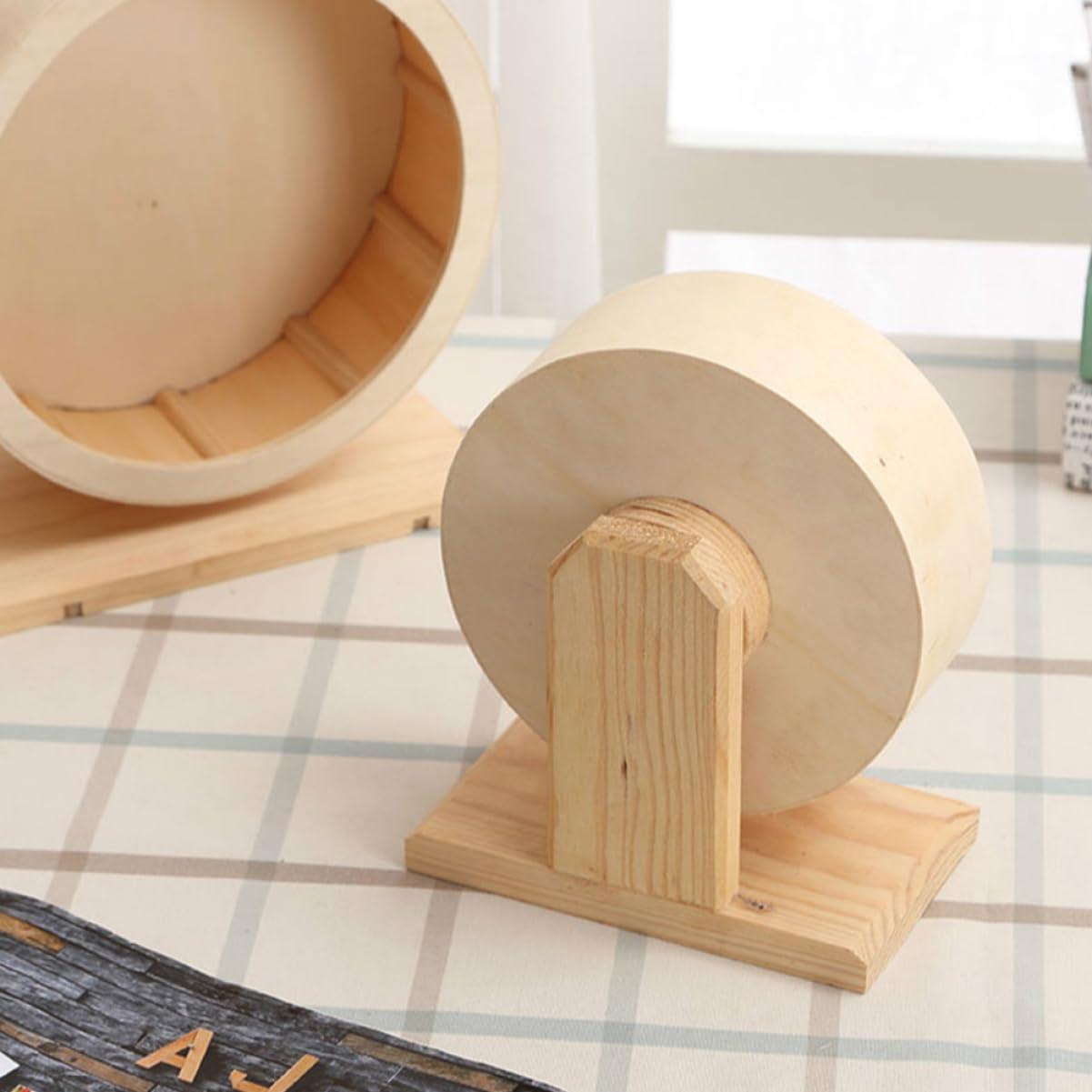 Sosoport Running Wheel Hamster Toys Pet Running Wheel with Holder for Hamster Guinea Pig Toy