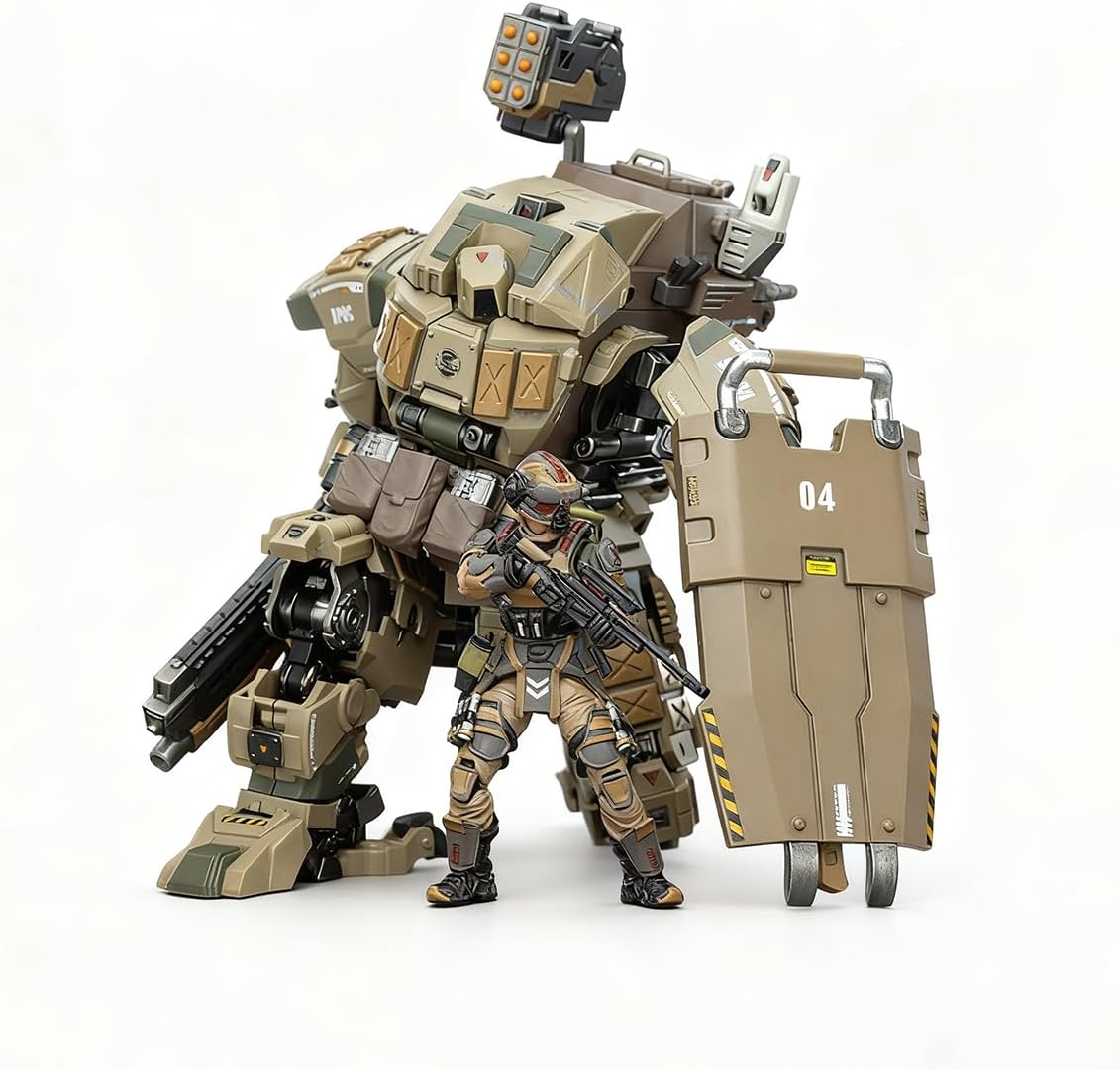JOYTOY 1:25 Action Figure Dark Source -APOC Series Iron Vanguard Heavy Assault Mech+UNSC Sniper Ivan-Collectible Model Birthday Gift 15Age+ （Mech Requires Assembly）