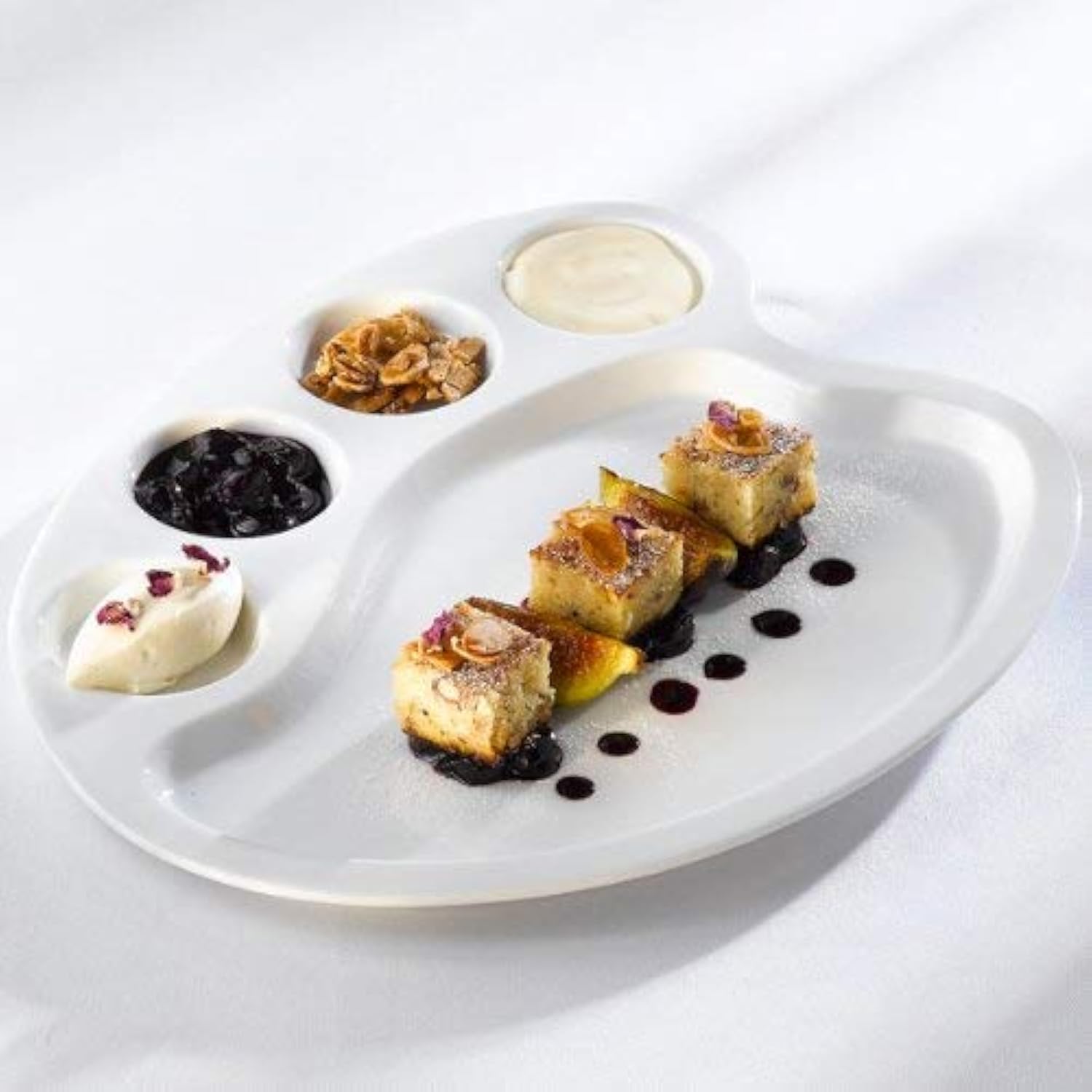 COSY TRENDY HP1372 Porcelain Fondue Plate, 23.8 x 28.3 cm
