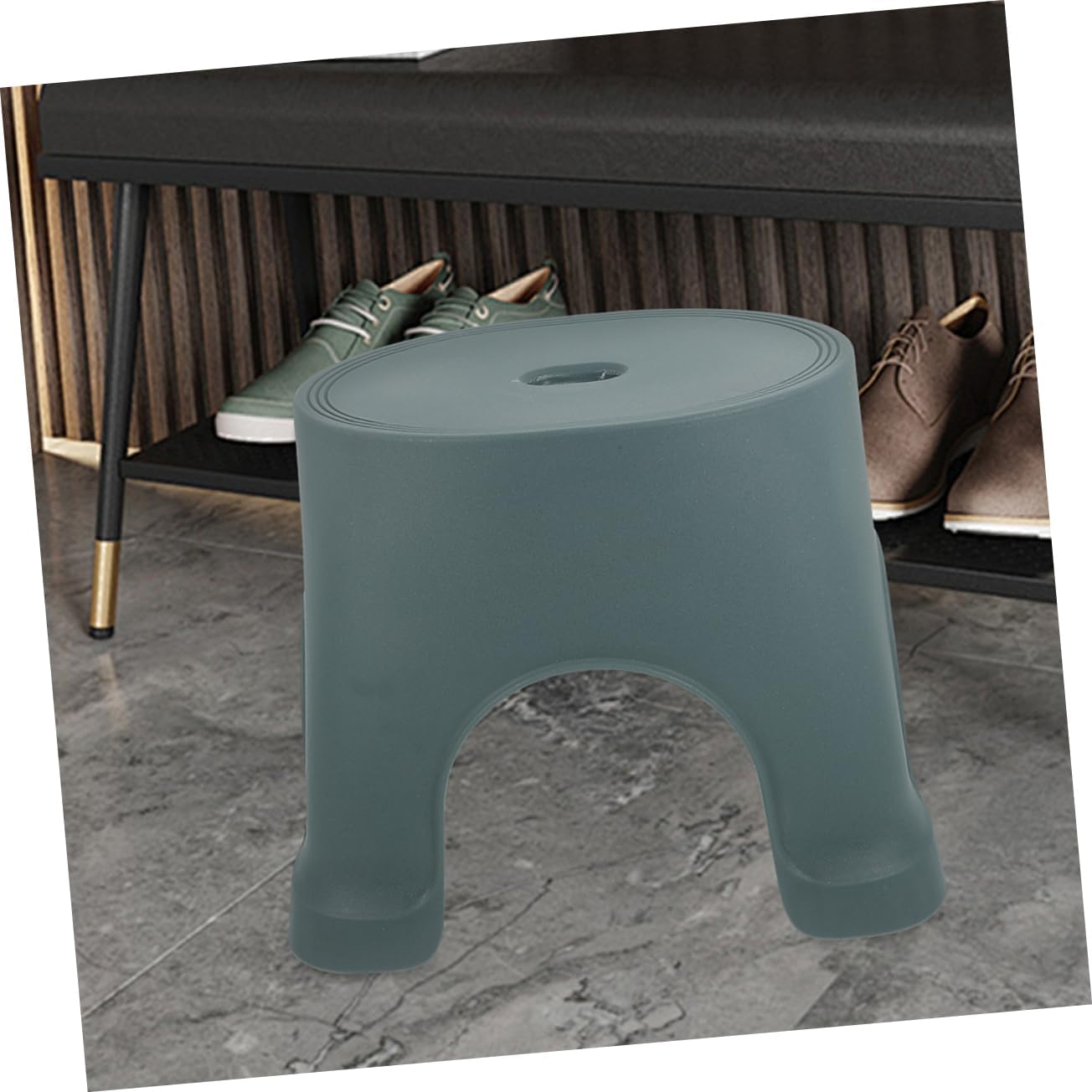 Foot Stool Anti-Slip Plastic Step Stool for Bathroom Nonslip Footstool for Boys and Girls Adults Lightweight Sturdy Design for Potty Training Everyday Use