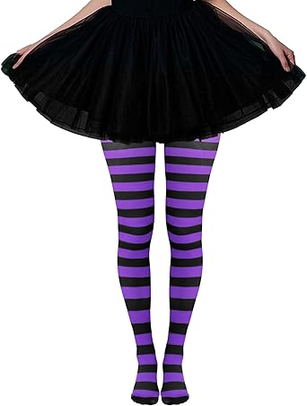 baotongle 2 Pairs Womens Nylon Striped Tights Striped Tights for Women Womens Stocking Hosiery 88-132IbS