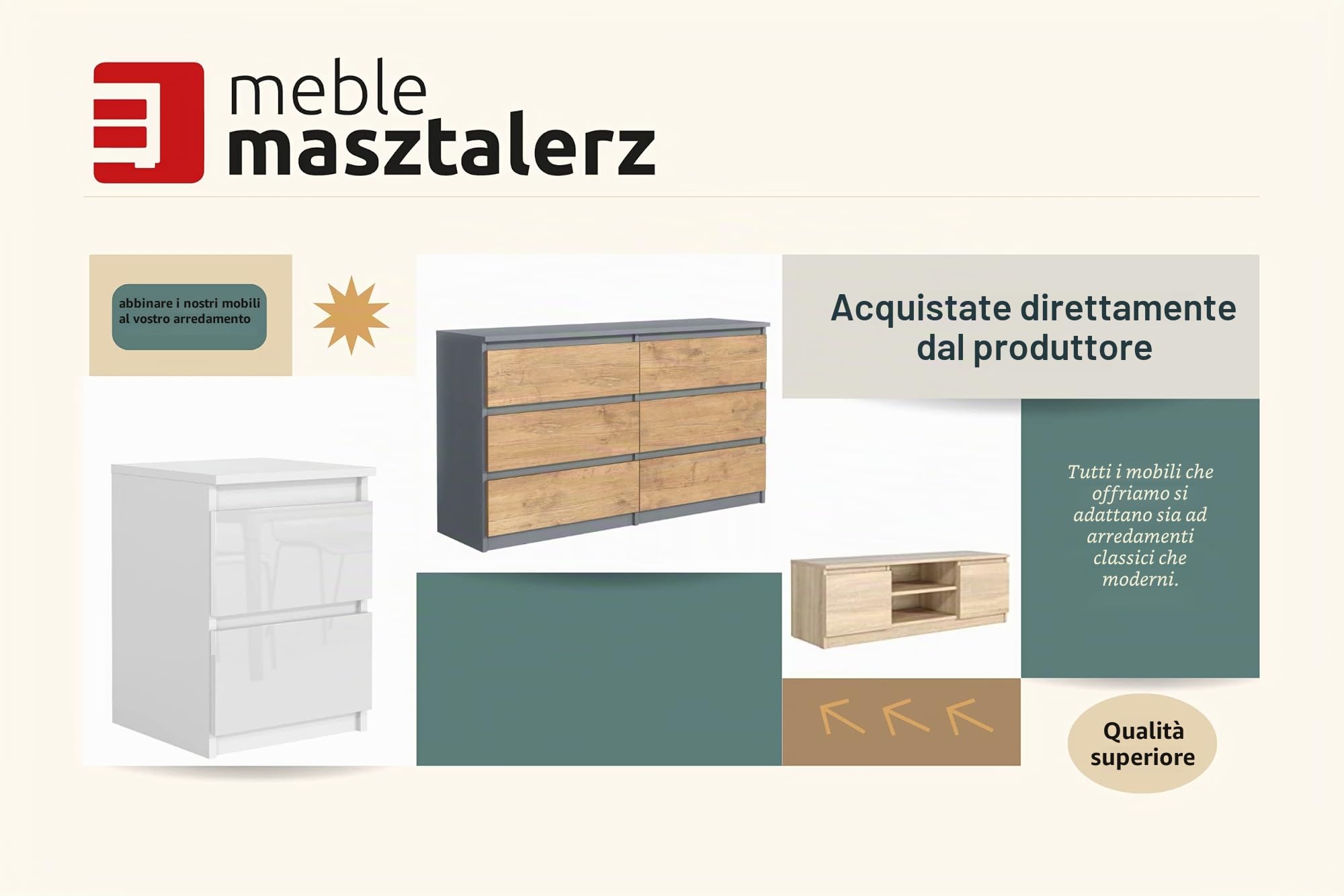 meble masztalerz Cassettiera 70 cm, 4 Cassetti, Nero | Credenza Soggiorno 70x102x39 cm, Moderna Como, Cassettiera Alta, Mobiletto con Cassetti