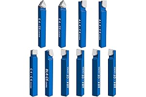 10PCS Atlas Lathe Turning Carbide Tipped Cutter Tools C6 Toolbit Set