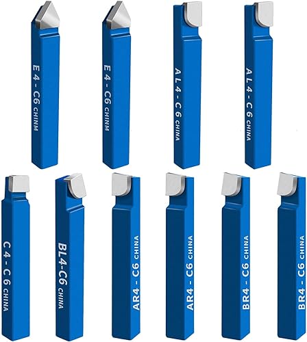 Miniatura 10 de SENDUO 38 herramientas de corte de torno de metal de 516 pulgadas juego de herramientas de corte de punta de carburo C-6 kit de herramientas de