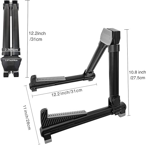 Miniatura 2 de EASTROCK Soporte profesional portátil negro trípode ajustable A fama para guitarra acústica, múltiples guitarras para guitarra acústica, guitarra