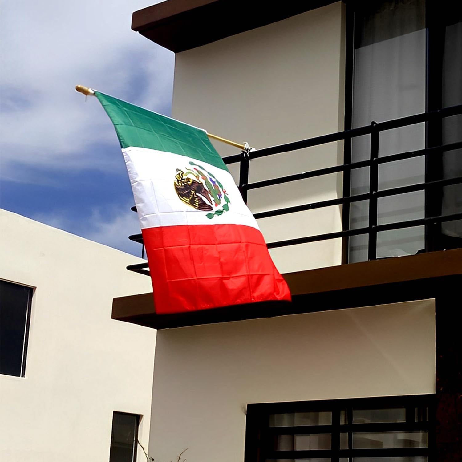 Mexico Flag 3x5 Outdoor Made in USA - Double Sided Heavy Duty Vivid Color Bandera de Mexico with 2 Brass Grommet - Image 2