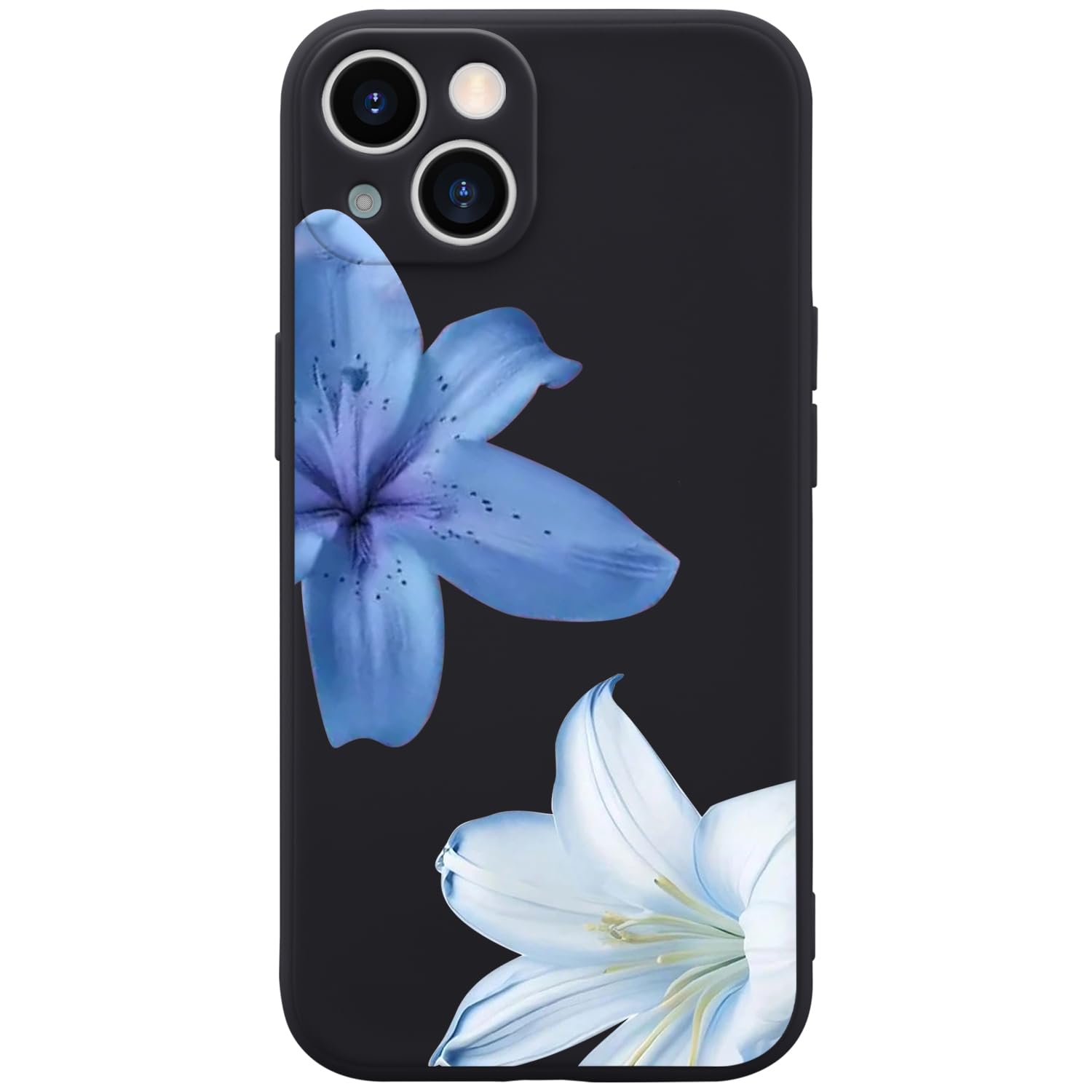 Wihytec Blue&White Lily Phone Case Cover for iPhone 11 Blue Lily