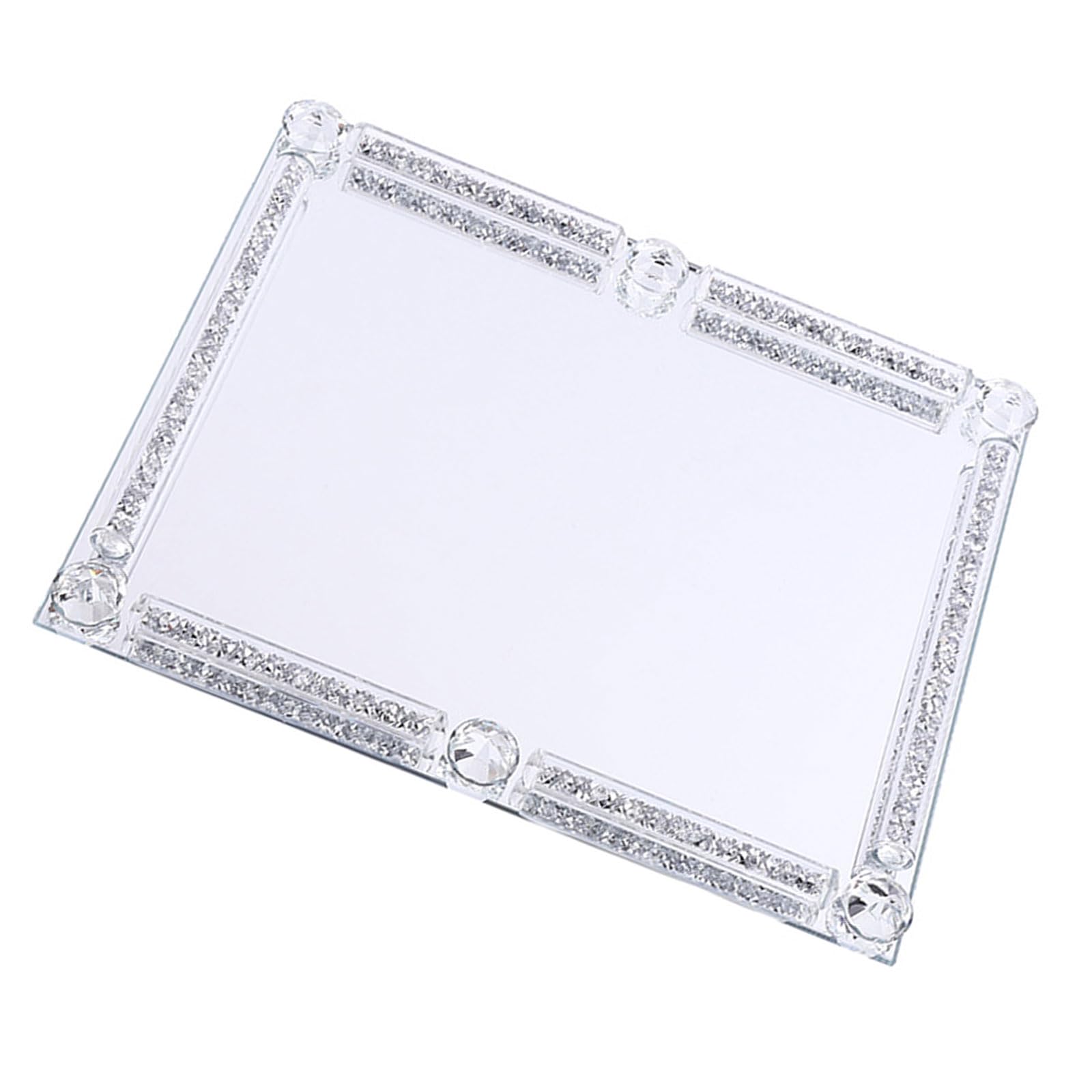 Plateau de vanité en verre pour organiser le maquillage