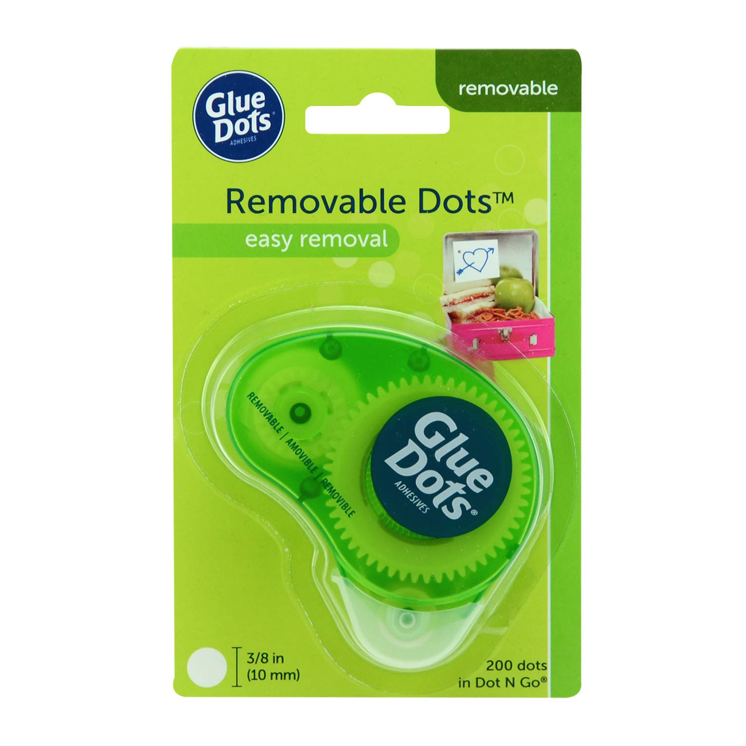 Glue Dots 6Ct. Dot N' Go Dispenser Set, 200 (.375'') Removable Dots