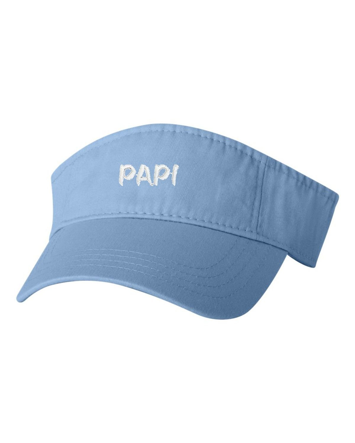 Adjustable Baby Blue Adult Papi Embroidered Visor Dad Hat