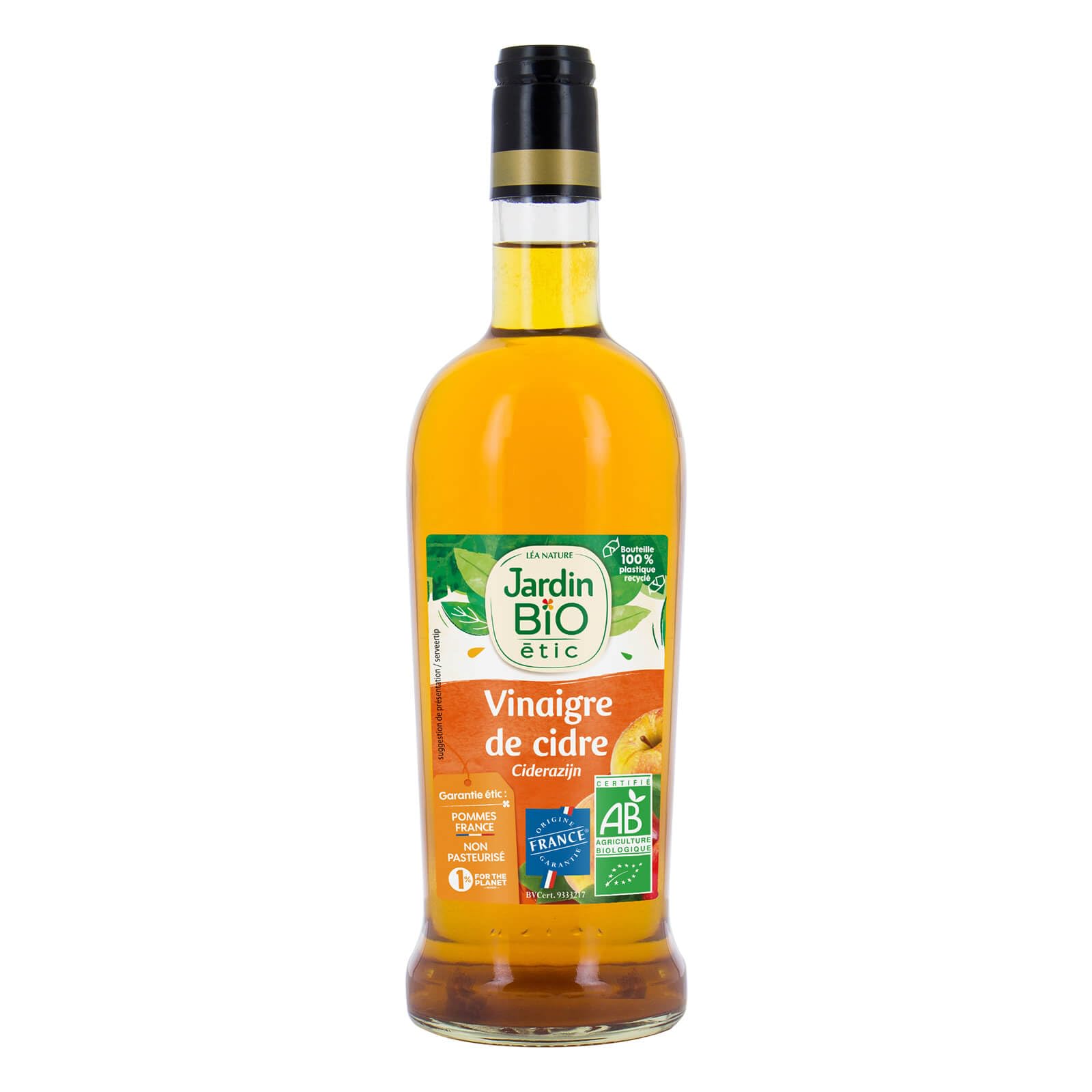 Jardin BIO étic - Vinaigre de cidre - 75cl - Lot de 3