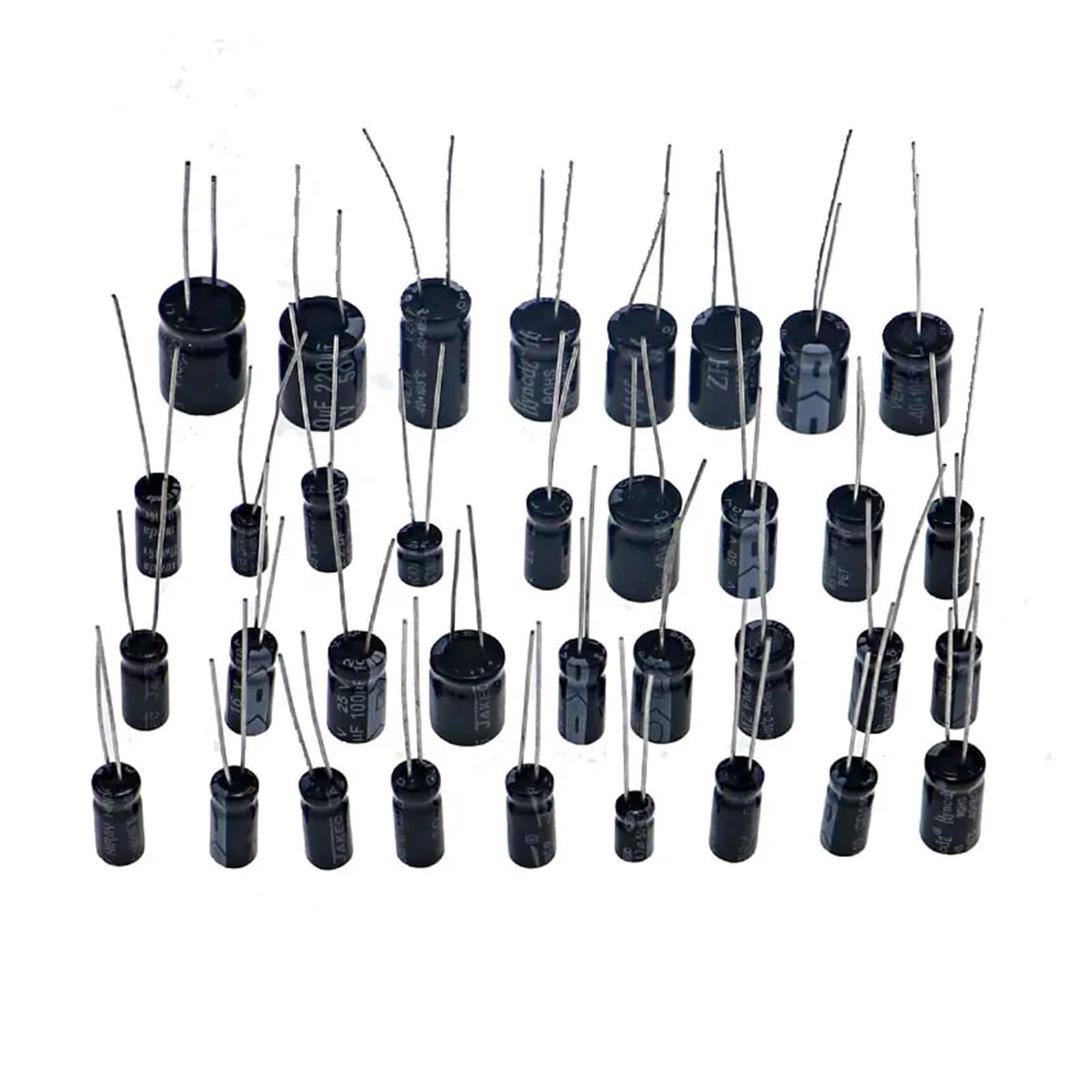 1000pcs 36Values 0.1uF -1000uF 16V 25V 35V 50V Capacitors 4.7UF 10UF 22UF 33UF 47UF Electrolytic Capacitor Assortment Box Kit IINKUEYK