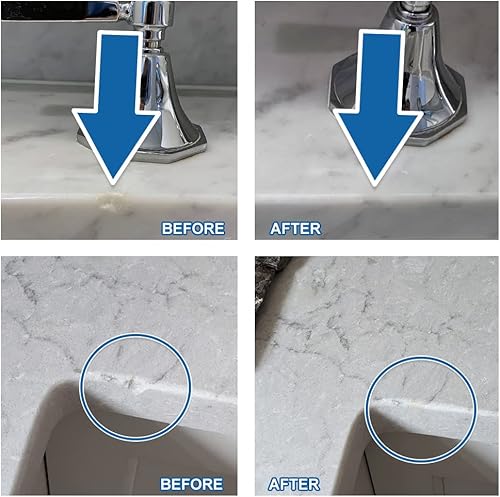 Miniatura 2 de Kit de reparación de virutas de cuarzo para encimera. Kit de reparación de mármol y granito (transparente)  Repara rápidamente astillas y grietas y