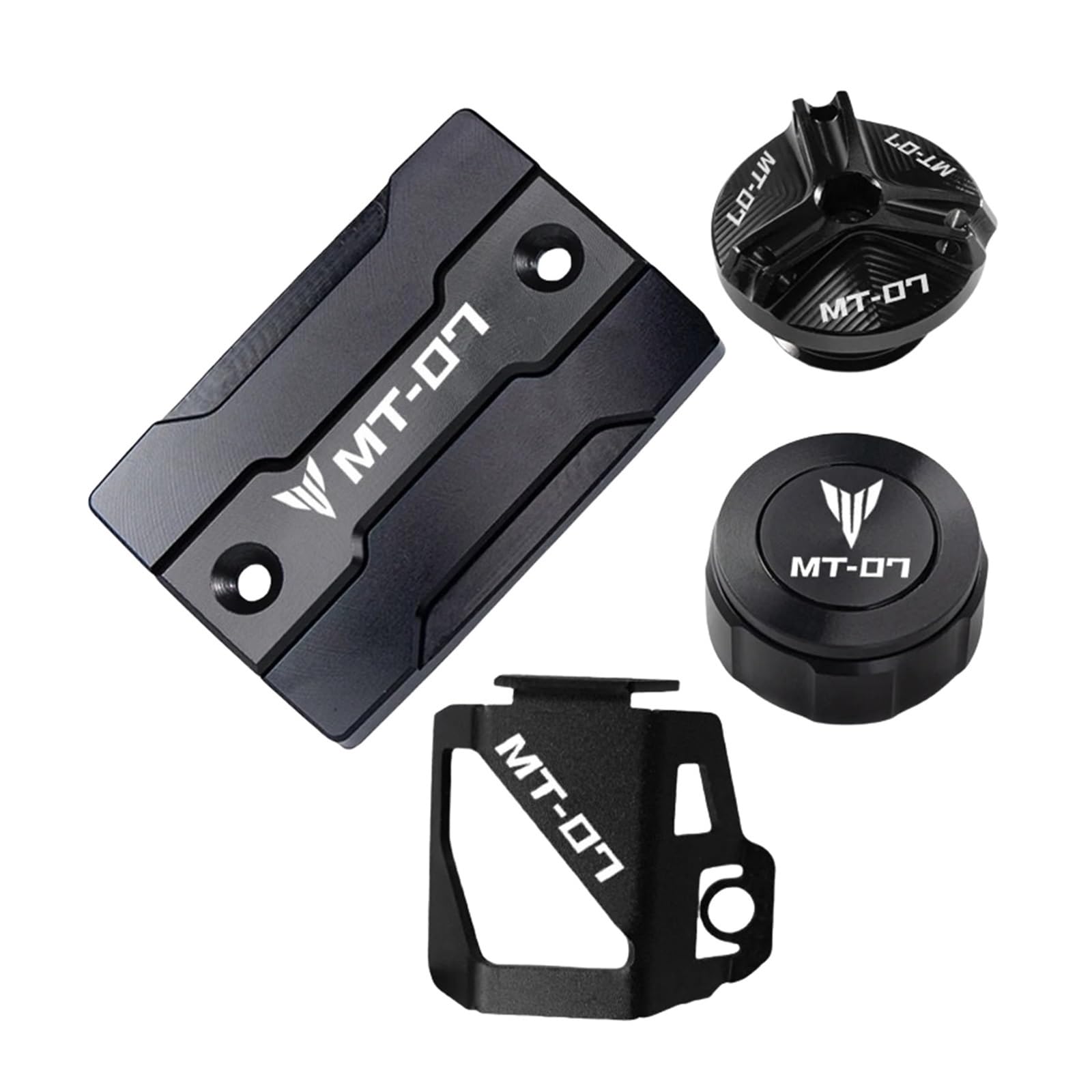 Tappi Olio Freni Moto Adatto Per MT 07 2014-2022 Coperchio Olio Freno Anteriore E Posteriore(4 black)