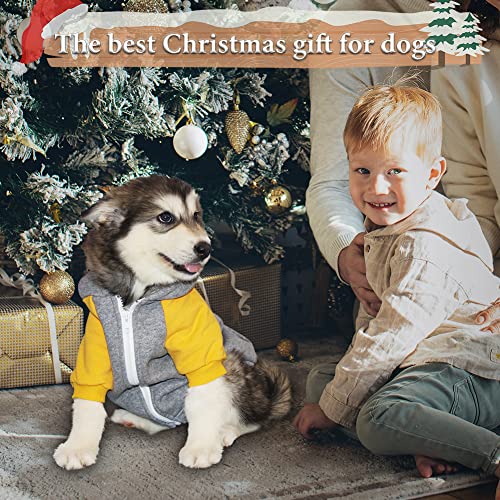 Dog Hoodies Sweatshirt, Winter Coat with Hood, Warm Sweater Cold Weather Puppy Clothes, Pet Cat Pullover with Pocket for… - Image 3