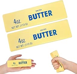 2 Stück Butter Squishy Fidget Toys, Squishy Butter Antistressball Kinder Erwachsener, Realistisches Fidget Toys für Stressabbau Erwachsener, Anti Stress Spielzeug, Das Geschenk für Ängste Stressabbau