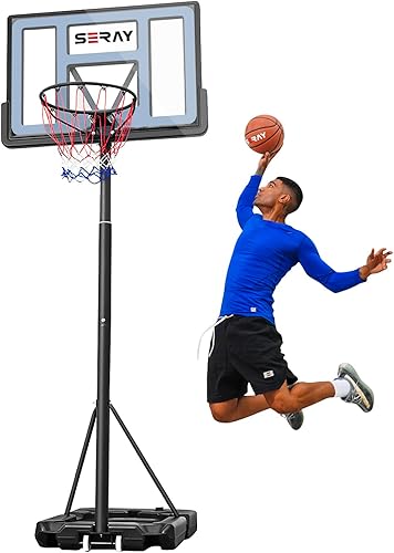 Seray Aro de baloncesto con altura de 4.8 a 10 pies ajustable para niños y adultos