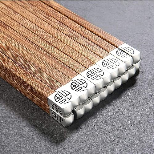 chop Sticks Lot de 10 Paires de Baguettes réutilisables réutilisables, lavables vables au Lave-Vaisselle, Faites à la Main, japonaises et coréennes, Baguettes à Sushi (Couleur : 1, Taille :)