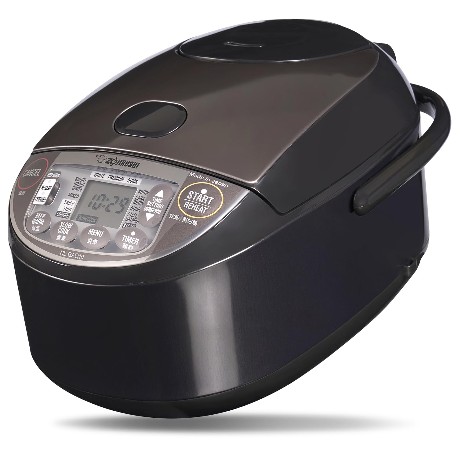 ZOJIRUSHI Premium Rice Cooker NL-GAQ10-1.0 liter - with keep-warm function - includes measuring cup, rice spatula, and steaming basket - with European power cord