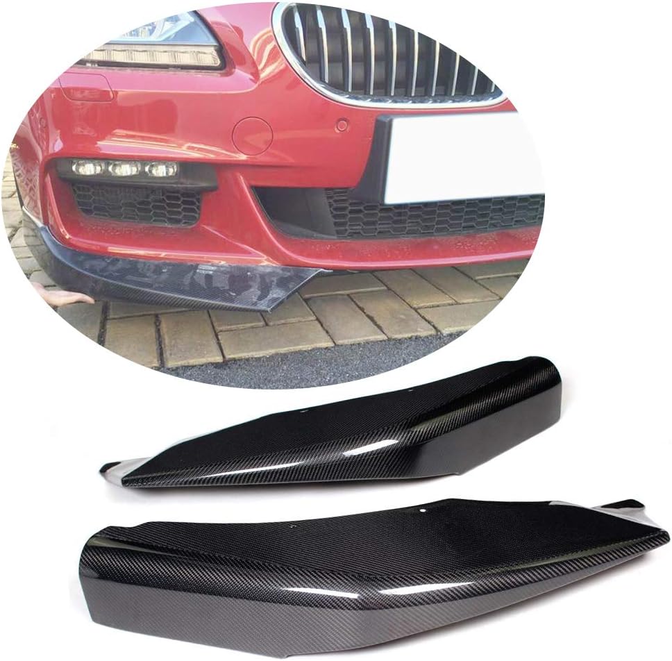 Front Bumper Splitter fits BMW 6 Series F06 F12 F13 M Sport 2013-2018 Factory Outlet 640i 650i M Tech Auto Carbon Fiber CF Upper Spoiler Vents Cover Cupwing Flaps