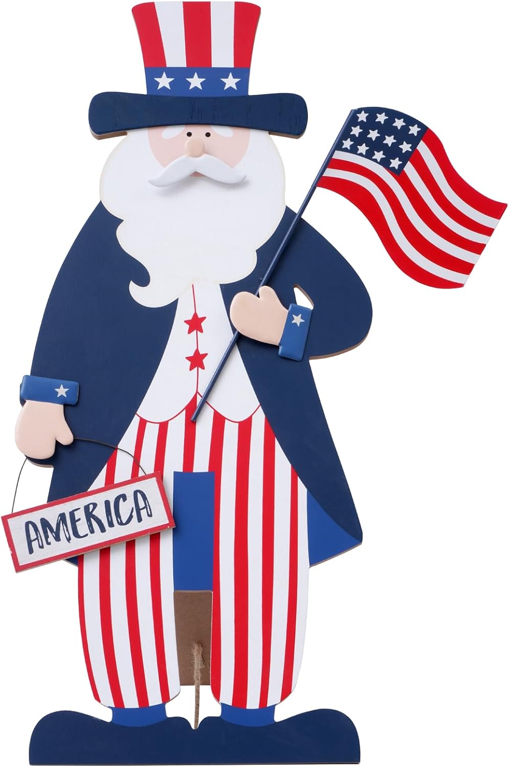 4th of July Decorations Patriotic Porch Sign Wooden Independence Day Decor Farmhouse Americana Porch Decor Front Door Signs Memorial Day Decoration Home Yard Decor